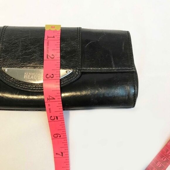 BLACK Leather Kenneth Cole Clutch - Picture 6 of 6